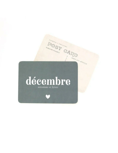 CARTE POSTALE DECEMBRE / BLEU MYSTERIEUX - CINQMAI