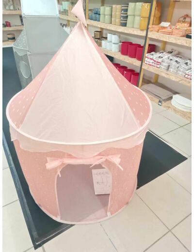 Tente enfant "Pop-up" rose H135cm