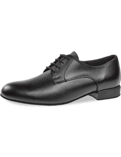 179-025-028 - Chaussures de danse en cuir noir pour homme talon de 2cm- Diamant