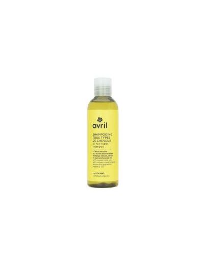 Shampooing tous types de cheveux, à l'aloe vera bio, aux huiles essentielles d'orange douce, citron et pamplemousse bio AVRIL 200mL