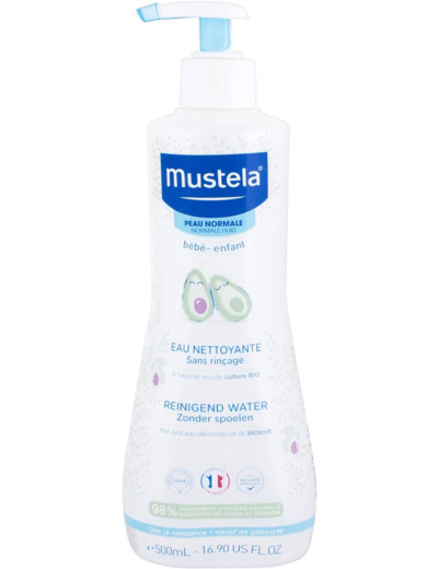 Mustela - Mustela Sans Rinçage de Bébé Nettoyage L'eau avec Avocat - 500ml