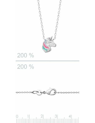 Collier Argent Enfant Licorne