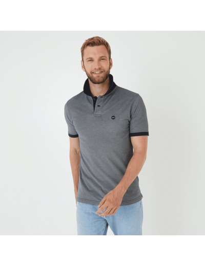 Polo Oxford Eden Park marine en coton