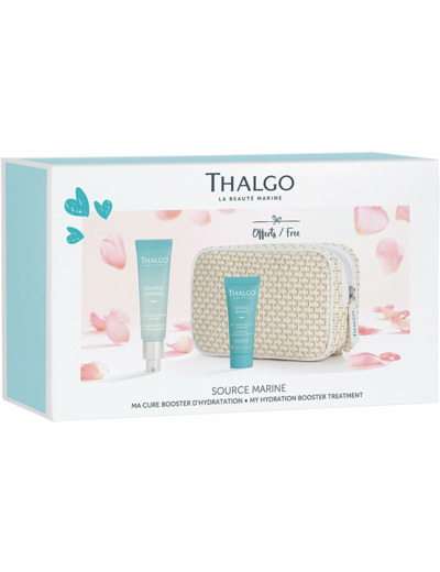 Coffret  trousse Source Marine Sérum  désaltérant intensif+ Gel crème fraîcheur Thalgo-Algue Marine.