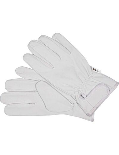 Gants de protection en cuir blanc taille 10