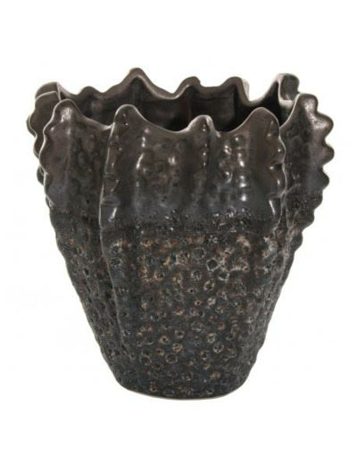 Vase cactus marron