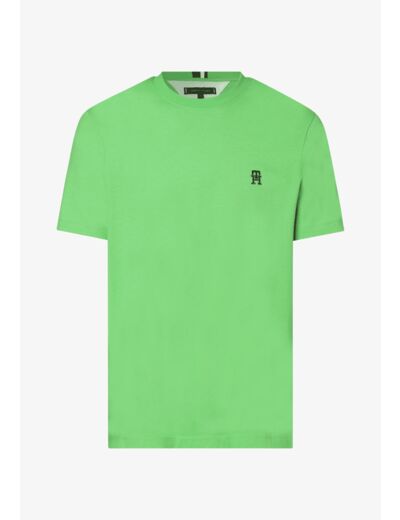 T-Shirt petit logo Tommy Hilfiger vert en coton bio