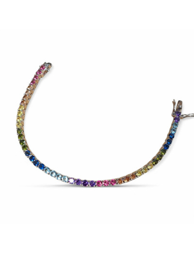 Superbe Bracelet argent multicolore
