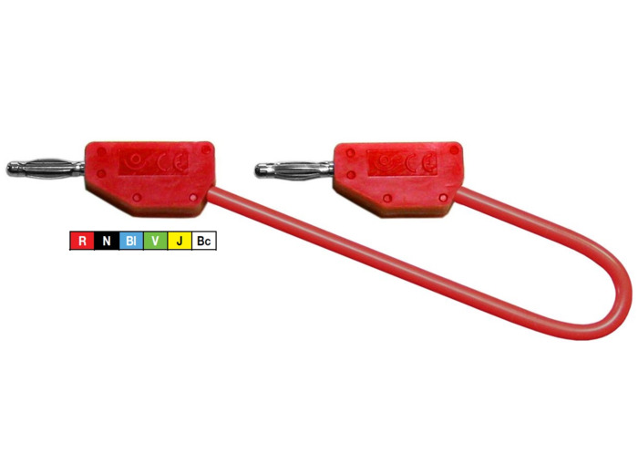 Cordon PVC Ø2mm avec reprise arrière 1m noir