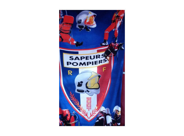 SERVIETTE DE PLAGE ECUSSON POMPIERS