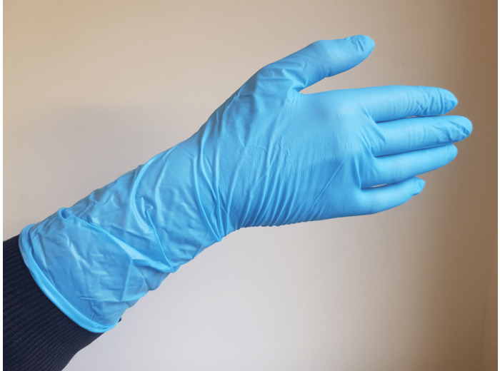 Gants Nitrile Bleu Non Poudrés Long Naturex 626