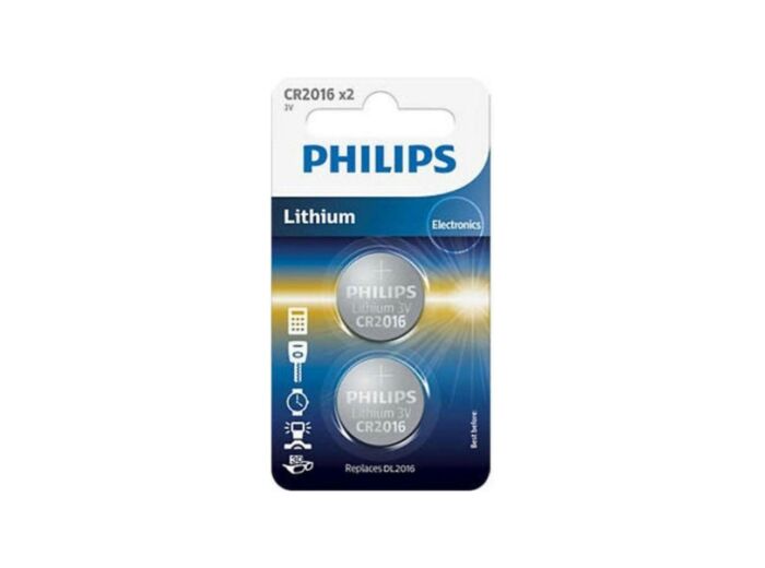 Philips - Lot de 2 piles CR2016