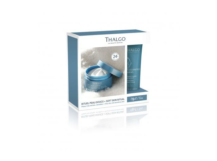 Coffret crème corps et crème main haute nutrition Thalgo-Algue Marine.