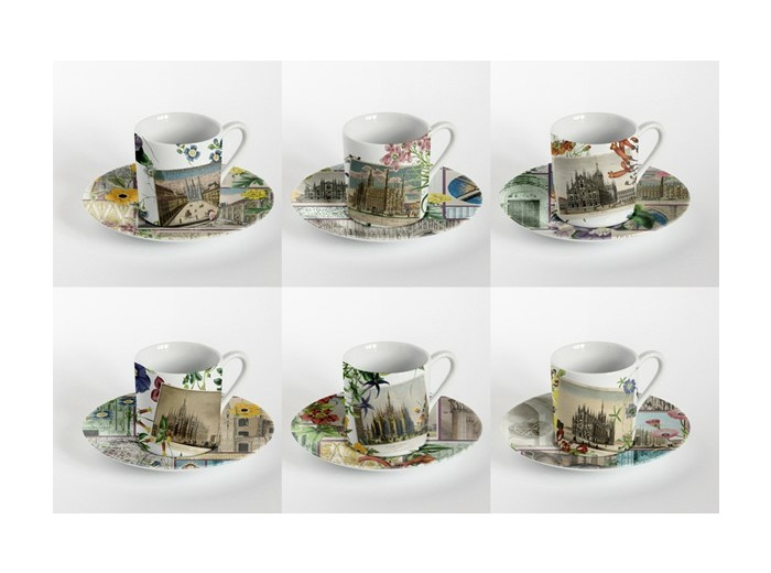 Service de 6 tasses à café en porcelaine Collection "The Infinite Story"