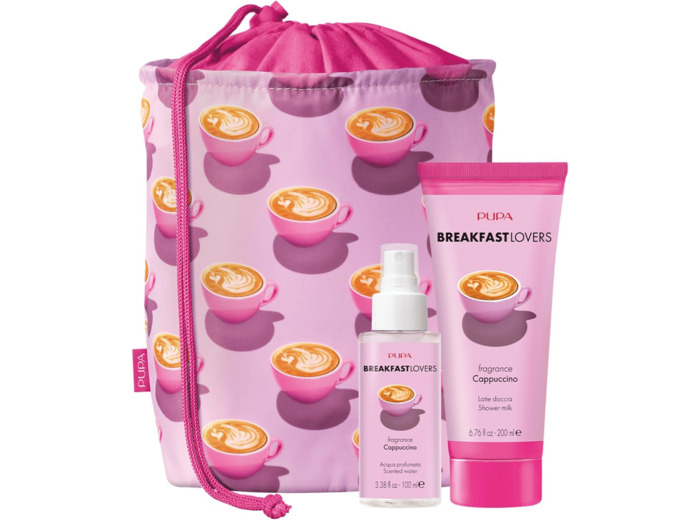 Coffret lait de douche et eau parfumée cappuccino Beakfast lovers Pupa