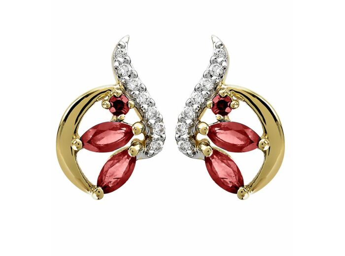 Boucles d'oreille rubis