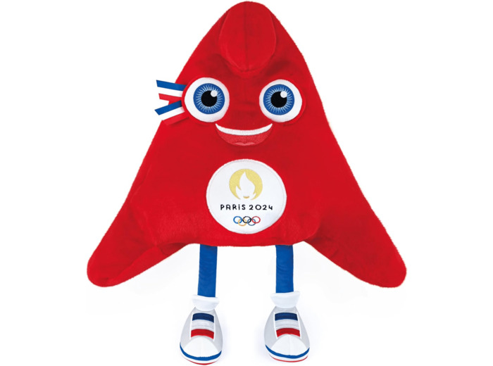 Peluche Phryge  Mascotte Officielle JO Paris 2024 - 50 cm - Peluche Extra Douce - Forme Bonnet Phrygien - JO2503 - Doudou et Compagnie - Fabriquée En France