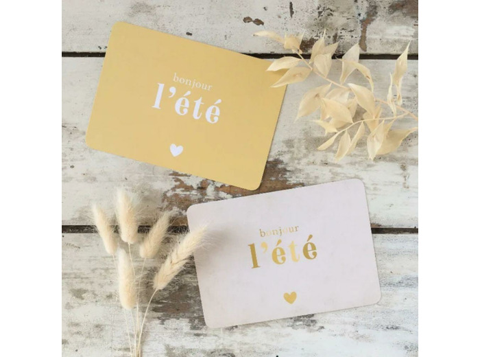 CARTE POSTALE BONJOUR L'ETE / JAUNE DE JUILLET - CINQMAI