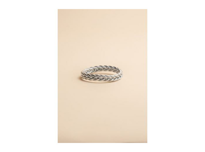 Kumali - Jonc Bouddhiste Tressé Argent - Jolie-Môme - Guise