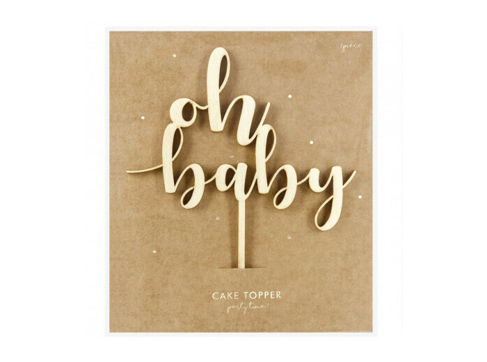 Topper en bois Oh Baby - Patiss&vous