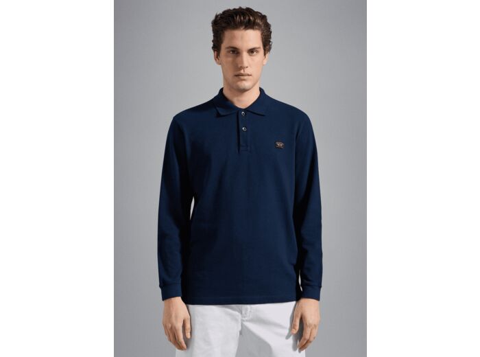 Polo manches longues Paul & Shark marine