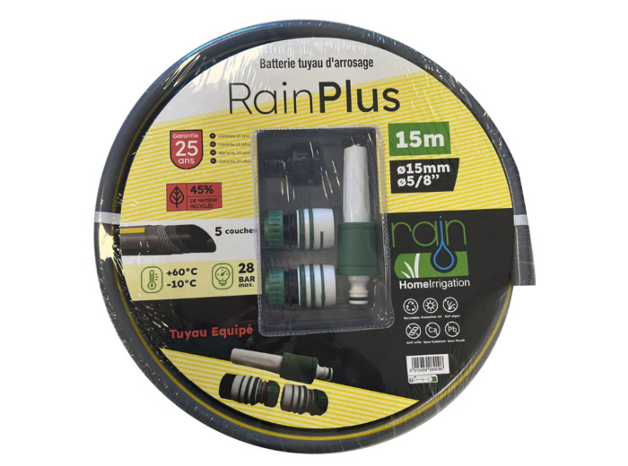 Batterie tuyau d'arrosage Rainplus -15m Ø15
