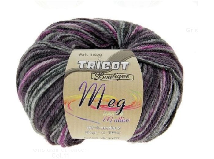 Tricot crochet fil à tricoter gris et violet