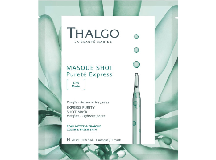 Masque shot pureté express Thalgo-Algue Marine.