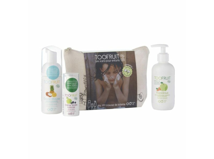 Ma 1er trousse de toilette visage et cheveux bio Toofruit-Algue Marine.