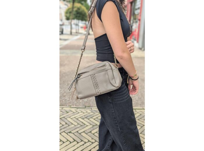 Mandoline - Sac bandoulière taupe - Jolie-Môme Guise