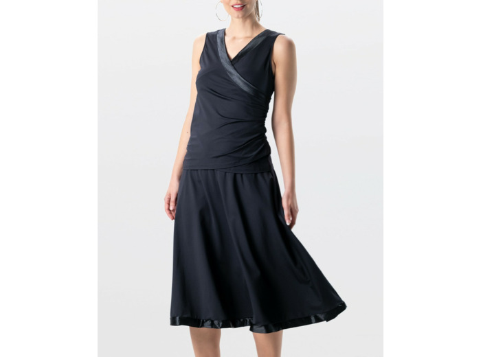 Sari - Jupe de danse noir bordure satin - Werner Kern