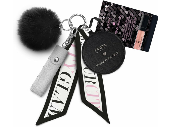 Accessoire Multi Charms + Gloss brillant à lèvres super brillant Pennyblack Pupa-Algue Marine.