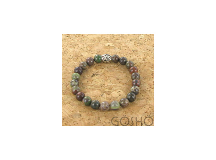 Bracelet GOSHO Agate de Foret Tropicale