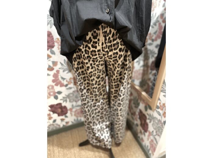 Pantalon léopard, grande taille