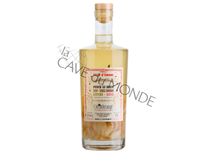Rhum Arrangé Punch Elixir d'amour Litchi Rose 22,8° 70cl