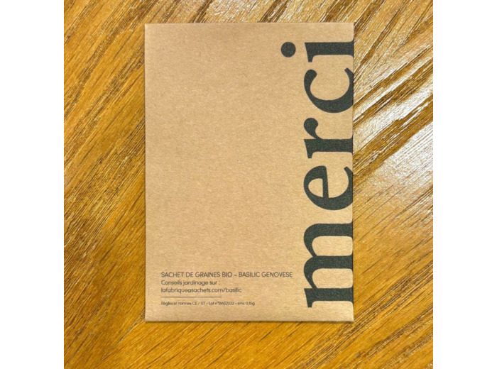 SACHET DE GRAINES MERCI COTE - LA FABRIQUE A SACHETS