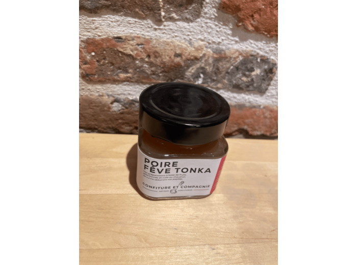 Confiture artisanale poire fêve tonka