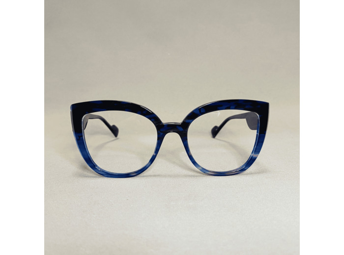 Lunettes de vue EGERIE de la Marque Caroline Abram Collection Blush Coloris Bleu Ecaille