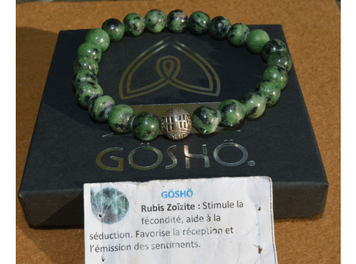 Bracelet GOSHO Rubis Zoïzite