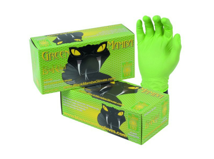 Gants Nitrile Vert Epais Green Mamba