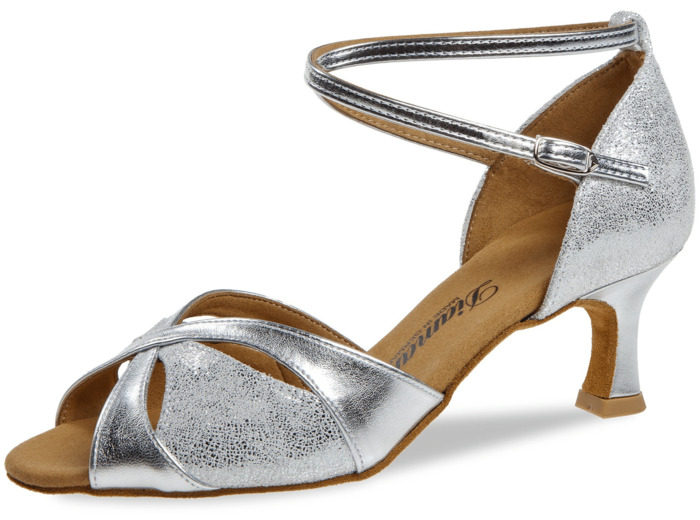 141-077-463 - Chaussures de danse argentées, talons de 5cm - Diamant