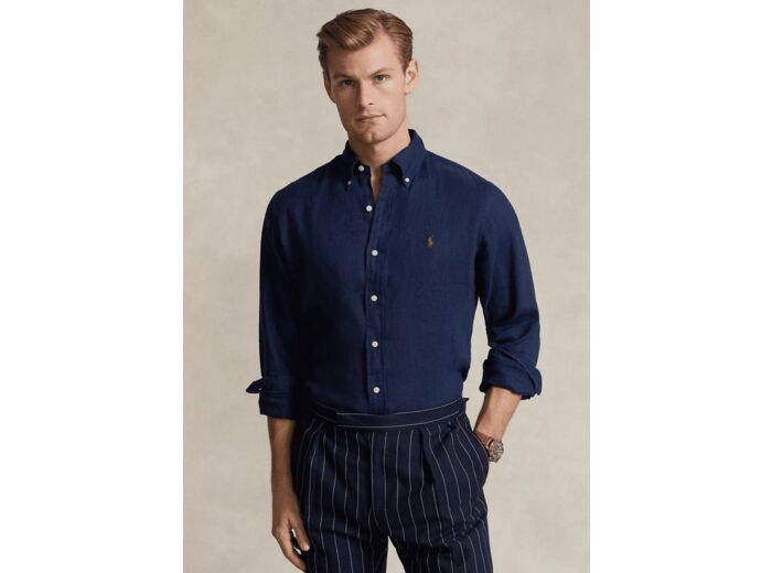 Chemise Ralph Lauren marine en lin