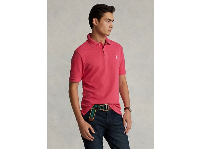 Polo Ralph Lauren cintré rose en coton piqué