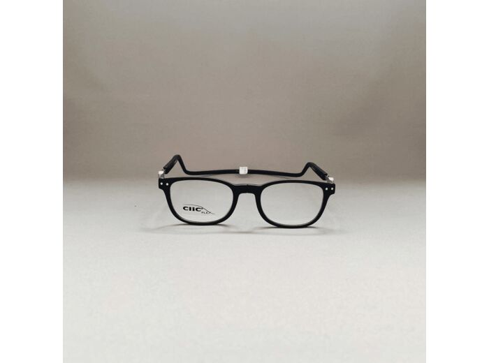 Lunettes de Vue Aimantées Mixtes de forme Rectangulaires en Couleur Noir de la Marque Clic