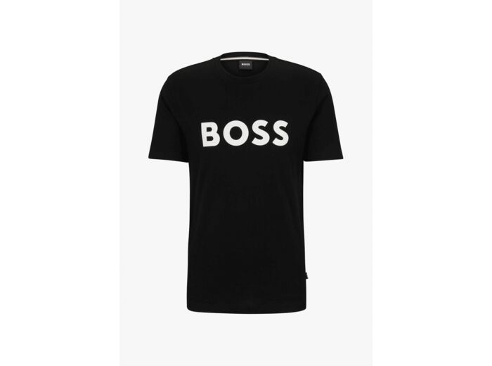 T-Shirt logo BOSS noir en coton