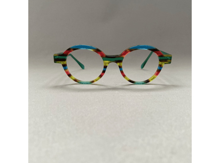 Lunettes de Vue De la Marque Wissing Modèle 2969 Coloris Vert- Multicouleurs – Monture Unique