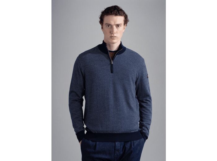 Pull demi-zip Paul & Shark marine