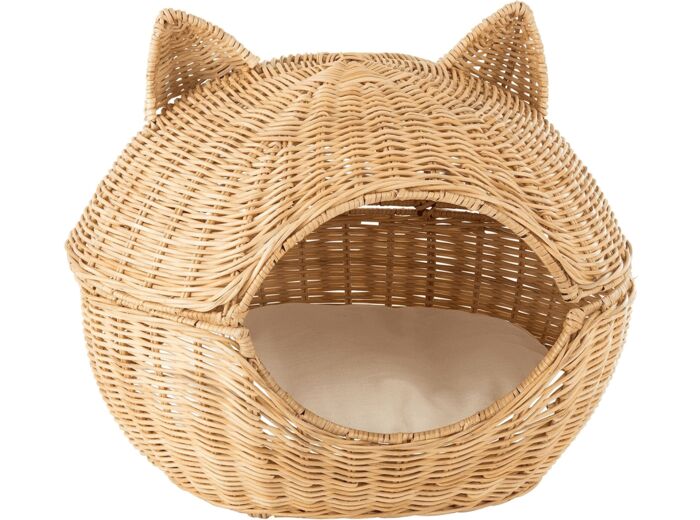 SONDEY Paris Prix Panier pour Chat en Rotin Coussin 60cm Beige