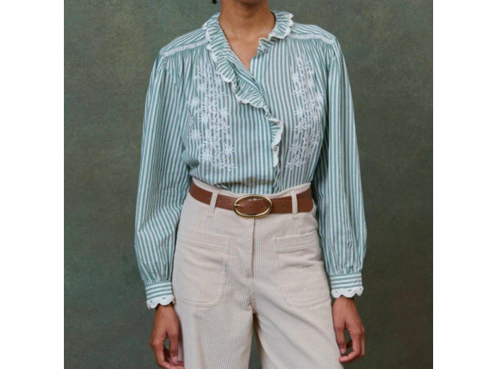 CHEMISE CORA VERTE - LOUISE MISHA