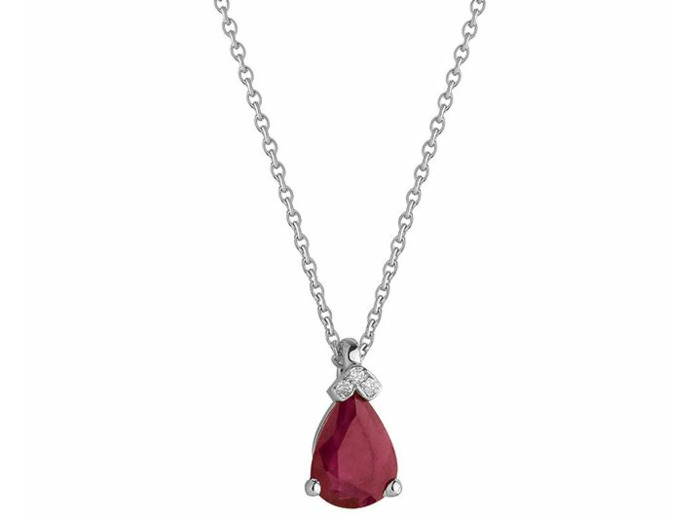 Collier Or Rubis Diamant